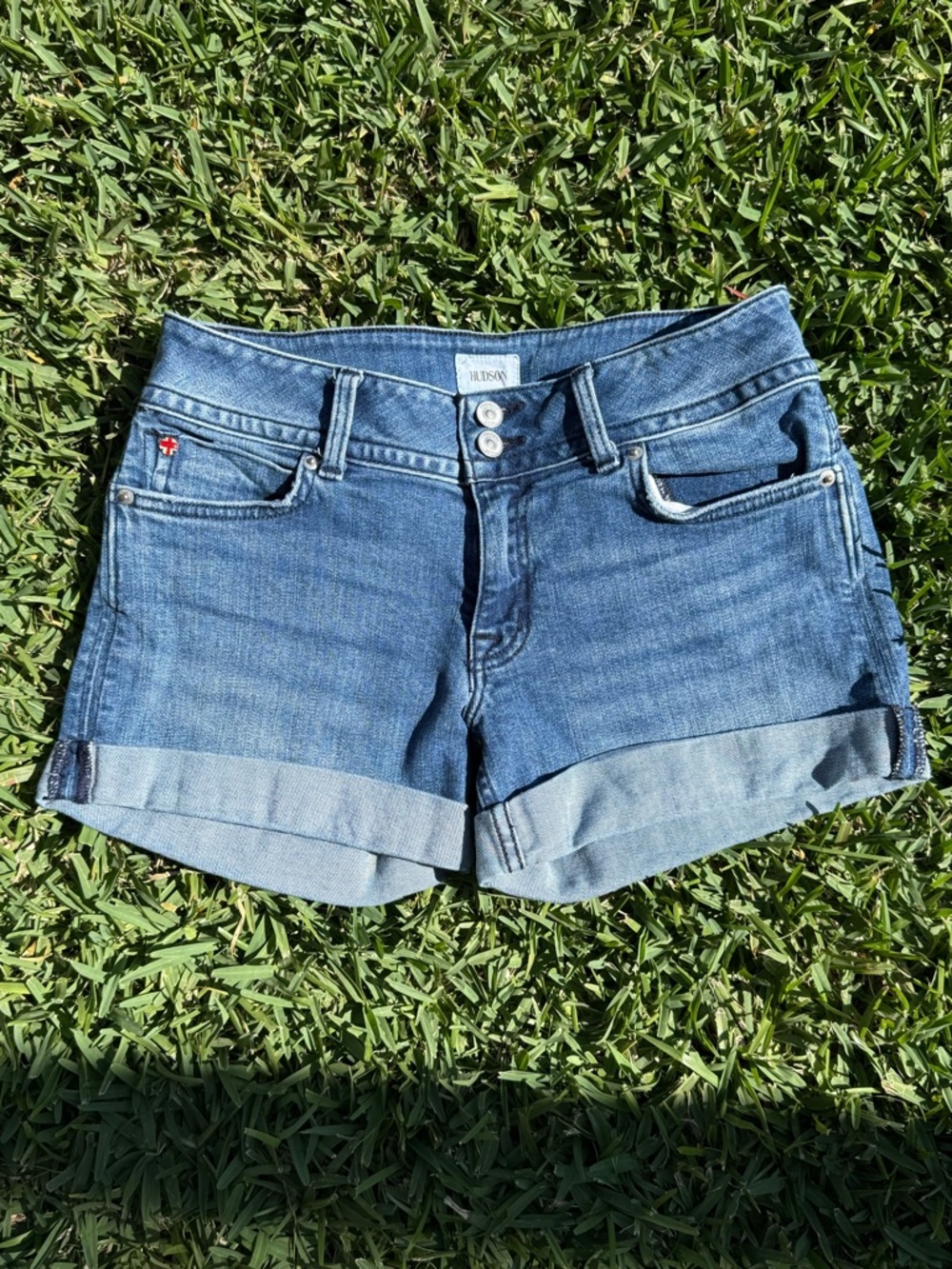 Hudson Jeans Women's Midrise Cuffed Denim Shorts